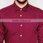Slim Fit mans red shirt with long sleeves, latest formal shirt designs for men