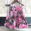 Handmade Sleeveless Sling Design Flower Dress Wholesale Baby Girl Dress
