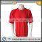 simple basic style 100% polyester birdeye mesh red color t-shirt