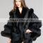 Cashmere Princess Cape / Shawl with Double Layer Fox Fur Trim