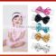 New Design 2015 Hair Crown Children Fabric Bow Design Baby Headband/Korean Design Baby Headband With Bows