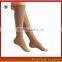 Custom Medical Zipper Compression Sock, Compression Beige Socks, Open Toe Knee Length Calf Sleeves--ZP00114