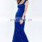 elegant and stunning mermaid squared neck lace evening gown dress
