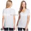 T-WT501 Women Wholesale Blank V Neck Plain T Shirts with Pocket