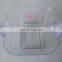 transparent square ice cooler bucket with two handles