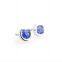 China manufacturer stainless steel blue watch movement cufflink men's work's cufflink Blue Enamel Watch movement metal cufflink