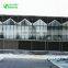 Multi span glass greenhouse for agriculture crops