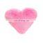 Heart Shape Plush Cushion Cover solid velvet throw pillow cover