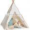 Kids Teepee Tent 100% Cotton Indoor & Outdoor Toddler Play House Eco-friendly Kids Toy Tent