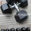 High quality and multi-purpose  rubber hex dumbbell