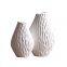 Nordic Style Almond Matte Irregular White Ceramic Artificial Flower Vase Decor For TV Bench