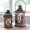 Modern Design High Quality Copper Lantern Wedding Home Decorative Glass Lantern With Print