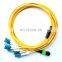 High Quality 15 Meters 12 Cores MPO to LC Male Single mode G657A Fan Out Fiber Optic Patch Cord