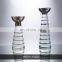 Nordic Glass Flower Vase Or Candle Holder Dual Purpose Ornament For Home Decor Crystal  Decoration