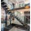 Residential mono beam straight staircase central steel spindle stairs