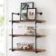 Storage Holders DIY Black Rustic Industrial Bedroom Living Room Metal Shelves Home Wall Racks Organizer Kitchen Storage Holders