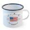 Wholesale diswash safe sublimation vintage customized logo enamel cup mug