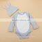 baby bodysuit winter organic baby rompers with hat AG-LA0010