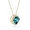 Gemstone necklace pendant blue gemstones,Emerald