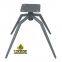 Grey Steel Tapered Iron Slant Mechanism Swivel Chair Base Pitched Spider Design Furniture Legs