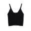 Spring new European and American style round neck women's design sense niche temperament suspender knitted sweater
