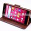 Protective leather case Business style phone bag case with flip cover for Sony Z4