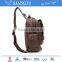 Men's Canvas Leather Sling Messenger Shoulder Bag Chest Pack Sports Backpack