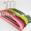 coat hangers velvet flocking finish with shoulder pad