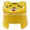 Skid-proof cute animal design cartoon stackable PP plastic stool for kids