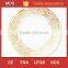 Glass gold stripe salad plate charger wholesale