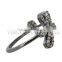 Positive Word Oh Yes 92.5 Solid Sterling Silver Pave Setted Pave Diamond Ring Oh Yes Handmade Jewelry Black Rhodium Ring