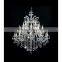 silver chain silver polished maria theresa indoor hanging crystal pendant lamp chandelier