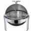 High Quality Stainless Steel Roundness Chafing Dish Set,Delux Roll Top Chafing Dish