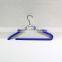 used clothes hanger anti-slip velvet hangers wholesale metal clothes hanger