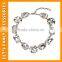 Nice Women Flower Crystal Gold Plated Cuff Bracelet Bangle Jewelry Gift PGBR-0005