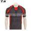 Tight fit black rugby jersey for men