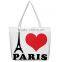 New White Paris Eiffel Tower City Women Tote Bag Shoulder Bag Handbag Canvas