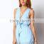 Ladies fashion style lace trim tie up playsuit sex jumpsuit