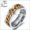 fashion gold chain ring wedding stainless steel spinner rings for women men punk rock