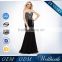 2015 Trumpet Mermaid Bolero Black Sexy Long Evening Dresses