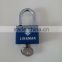 China Suppliers 2015 New custom-made Blue painted smooth surface Square 40mm Iron padlock