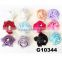 baby satin flower rhinestone baby hair clips