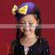 Fancy Yellow Big Bowknot Elegant Purple Wool Fascinators For Children X'mas