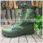 Army green camouflage tactical boots with zipper for army