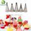 Hot selling Wedding Cake Decorating Icing 5PCS Stainless Steel Russian Nozzles Pastry Bobbi Skirt Cake Nozzles Decoration Piping