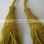 French gold metallic bullion regular silk tassels for church vestments | Silk tassels supplier from pakistan