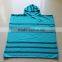Colorful stripes yarn-dyed kids towelling robe towel hooded poncho