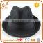 Custom Vintage Mens Fedora Felt Hats Black Wool Fedora Men Hat With Bow Supplier's Choice