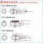 M18 360 degree LED view and Short body NPN NO flush inductive proximity switch sensor