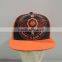 fantastic design pattern embroidered hook and loop closure flatbill snapback cap